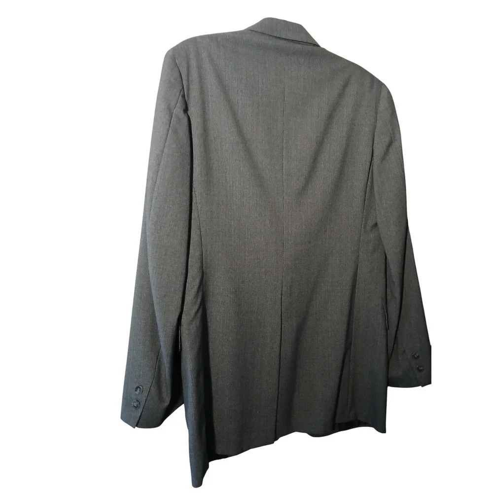 Brooks Brothers Mens Grey Stretch Wool Suit Blazer Jacket Sport Coat Size 44R‎